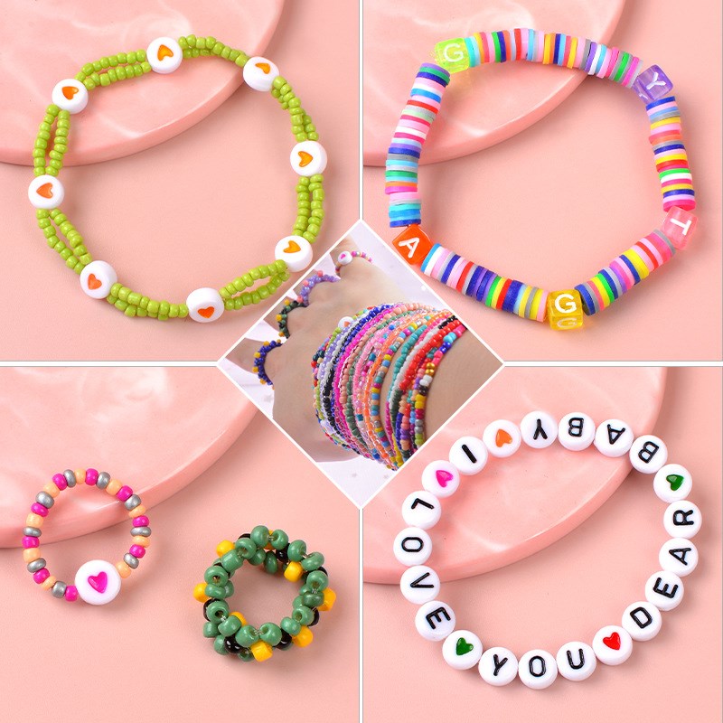 25格DIcY软陶套装串珠 切片粘土珠首饰珠宝制作手链项链饰品配件