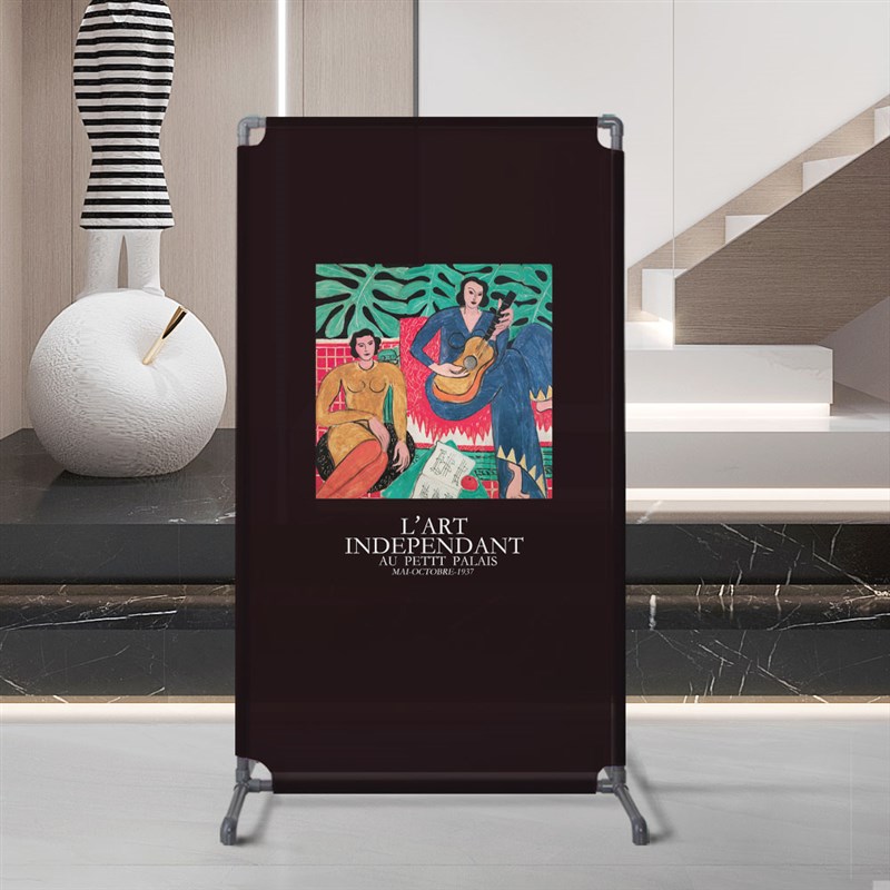 北欧屏风隔断简约客厅小户型卧室家用G办公室会展遮挡手绘个性组