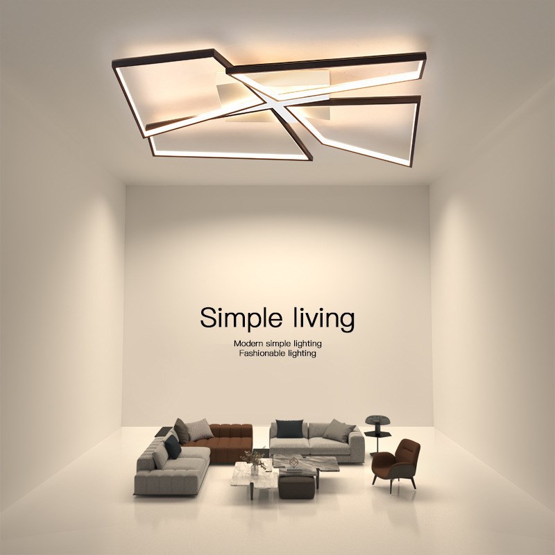 全光谱极简led客厅灯现代简约大气护眼吸顶灯创意V个性北欧卧室灯