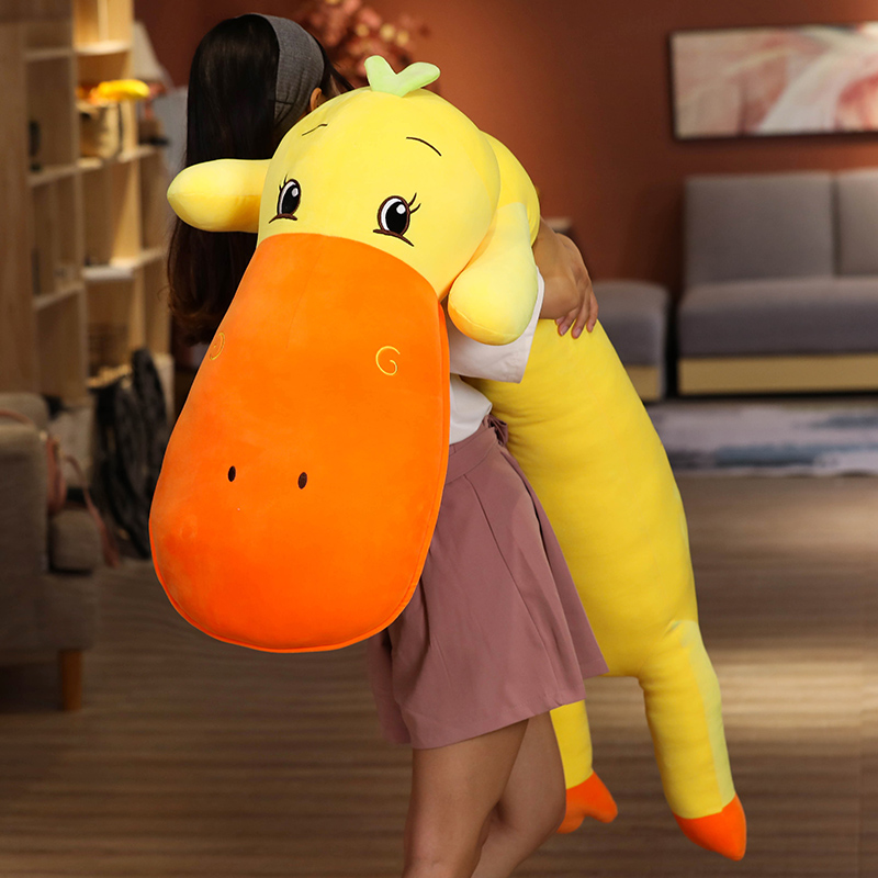 大黄鸭抱枕床头靠垫侧睡夹t腿抱枕女生睡觉男生款床上长条枕可拆