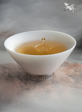 阅银 茶具《远古传说》瓷银茶杯 手工茶器茶杯茶壶送礼家用