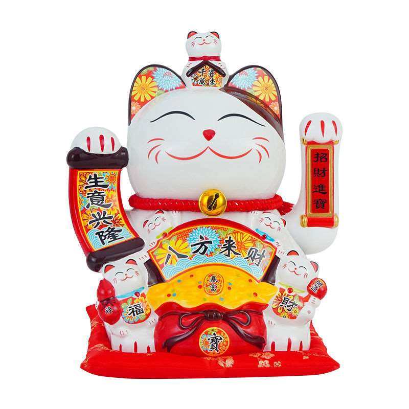 摇手招财猫生意兴隆摆件开业店铺家居客厅乔迁送礼品电自动招手