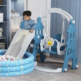 儿童室内户外家j庭用宝宝楼梯带滑滑梯小孩秋千婴儿小型组合玩具