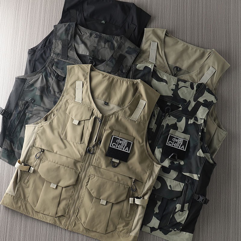 战术多口袋!机能工装风!男士户外潮流百搭休闲登山钓鱼马甲背心