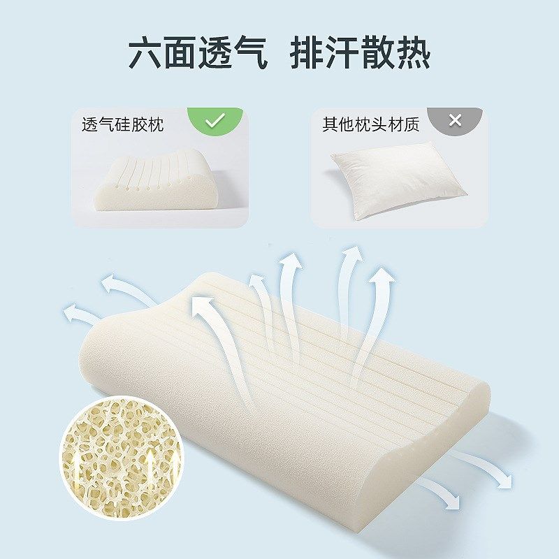 儿童硅胶枕幼儿i园宝宝四季通用透气防螨枕芯儿童枕头高低面护颈