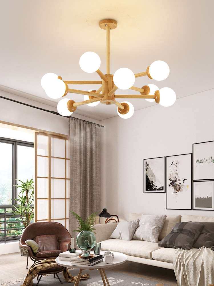 日式吊灯客厅灯民宿侘寂风实木装饰创意个性网红ins北欧风格灯具
