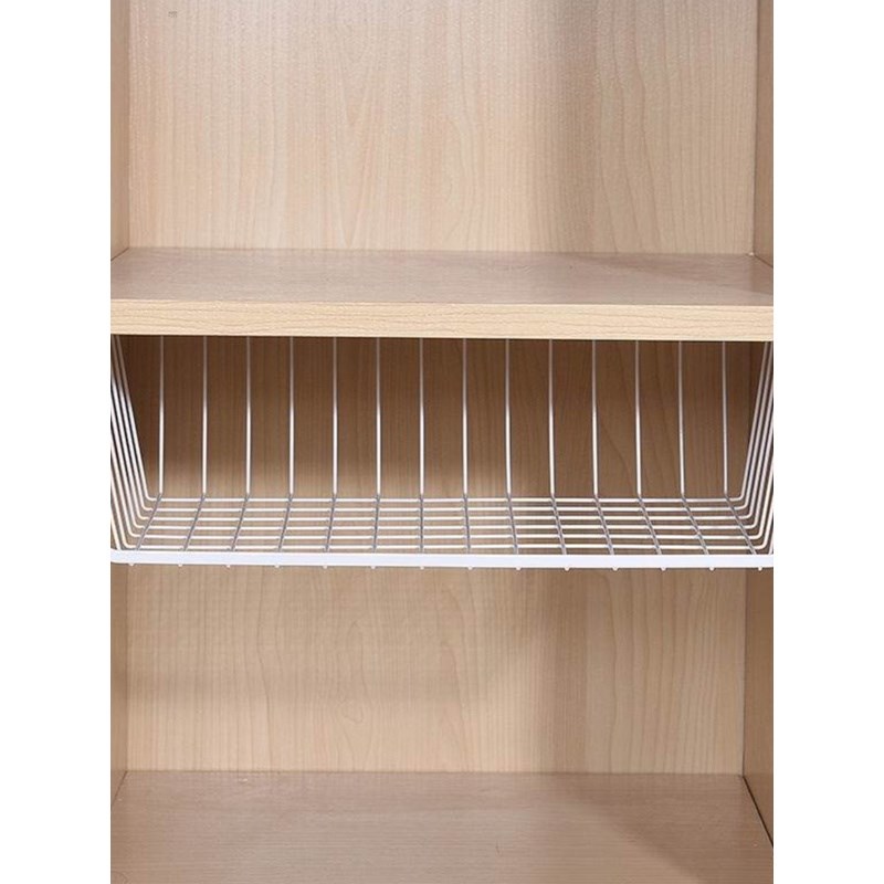 厨房橱柜架e子桌下挂钩置物架衣柜隔板分层收纳下挂篮宿舍收纳好