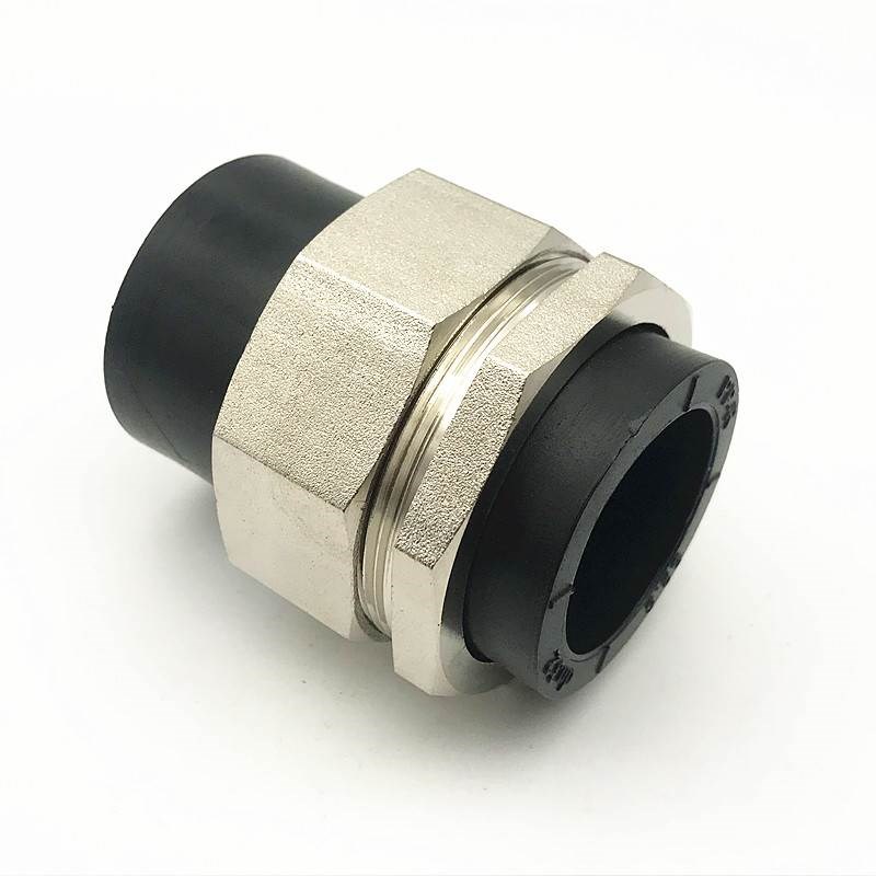 PE外丝外牙内丝铜活接20 25 32 6分管双头PE铜活接水管接头配件