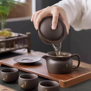 紫砂茶具套装 中式 家用整套礼盒客厅功夫茶壶茶杯2023新礼品