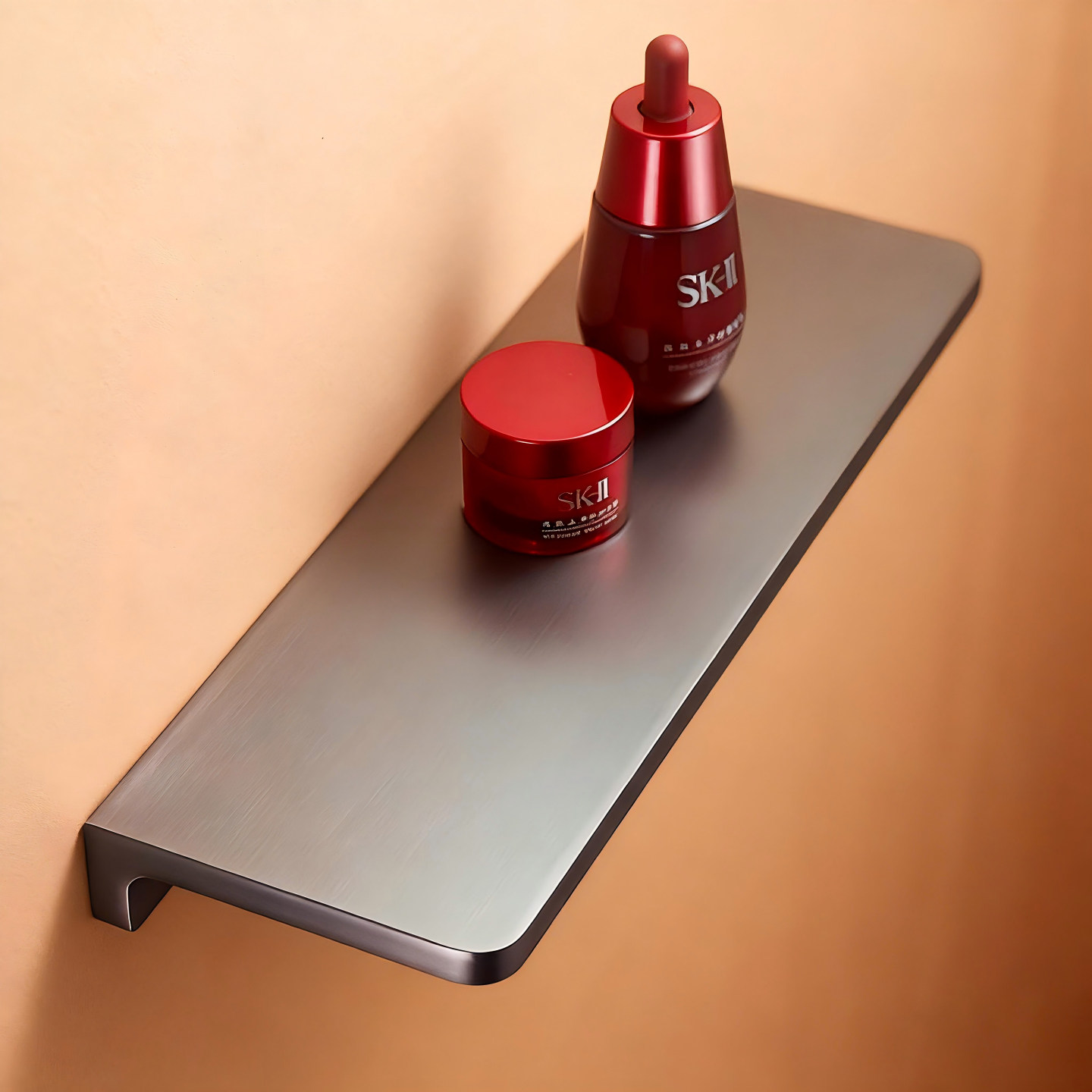 全铜浴室置物架免打孔卫生间黄铜一字隔板镜前收纳架化妆台浴室柜,家装主材,卫浴置物架,淘宝优惠券,粉丝福利购,淘宝优惠卷