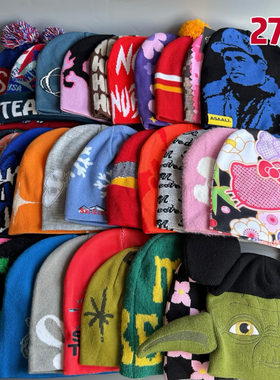 外贸出口美潮街头男女嘻哈说唱滑板rap百搭针织帽保暖冷帽滑雪帽