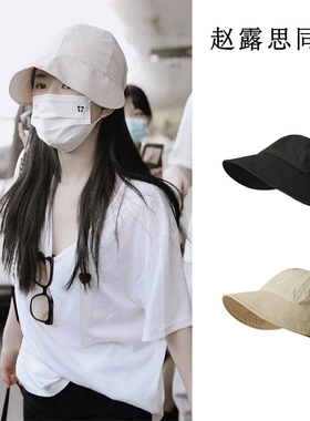 2024夏季新款 赵露思同款防晒遮阳渔夫帽 防紫外线速干轻薄鸭舌帽