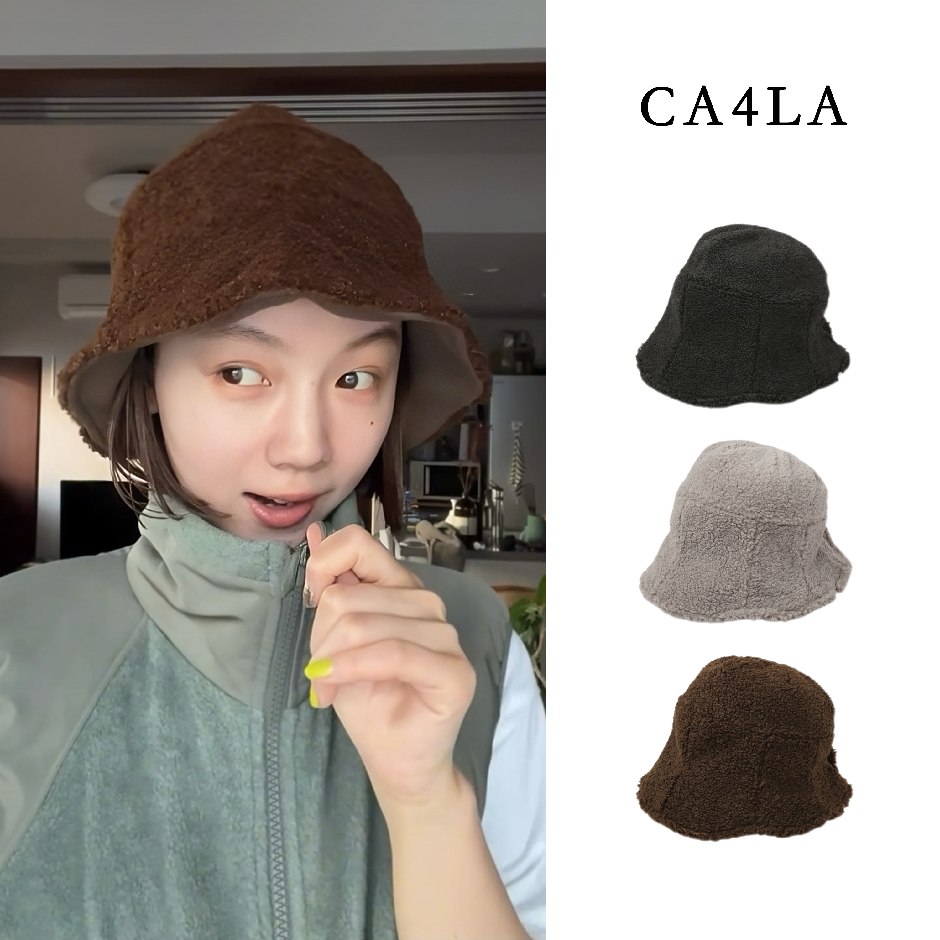 ca4la盆帽/渔夫帽双面可戴男女