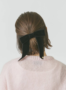 日本正品Chapeaud.o*override 天鹅绒蝴蝶结发梳丝带丝绒发夹发带