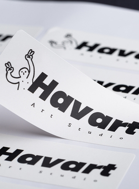 不干胶贴纸定制logo二维码标签定做防水PVC奶茶杯封口贴订制印刷