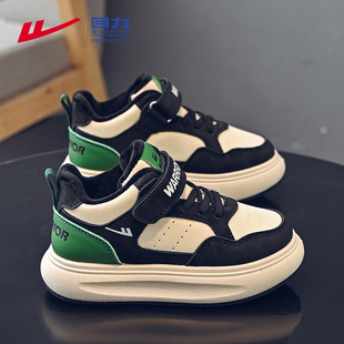 回力童鞋男童板鞋冬季2025新款儿童加绒棉鞋中大童男款冬鞋运动鞋