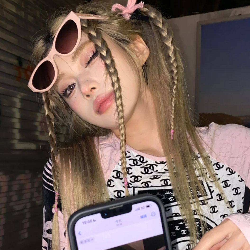 网红猫眼墨镜女复古小框辣妹眼镜防紫外线高级感方圆脸2025新款潮