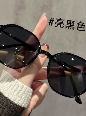2025新款偏光墨镜女款潮流近视高级感防紫外线开车专用圆框太阳镜