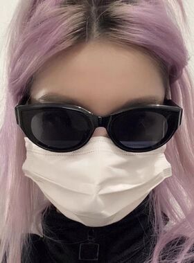 网红同款猫眼嘻哈复古防紫外线欧美酷街拍黑框墨镜显瘦太阳眼镜女