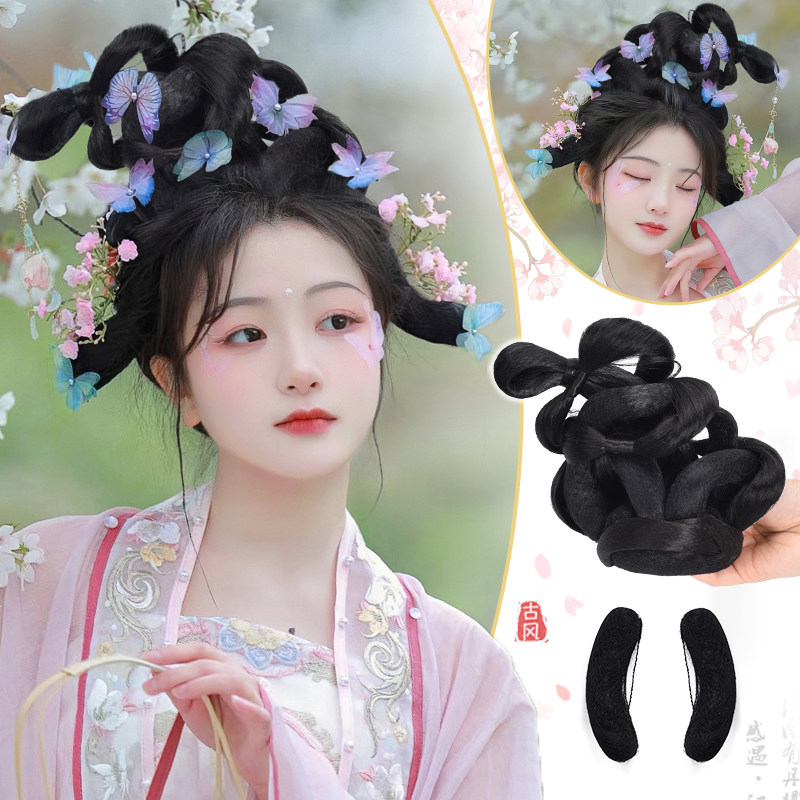 古装汉服花神头饰花朝节花仙子造发包/丸子