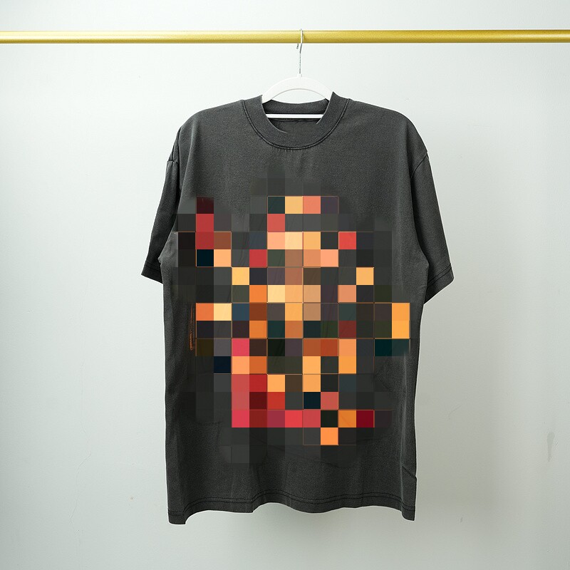 thumbnail for Summer short-sleeved t-shirt men's trendy brand retro street student loose and versatile half-sleeved top men's trend