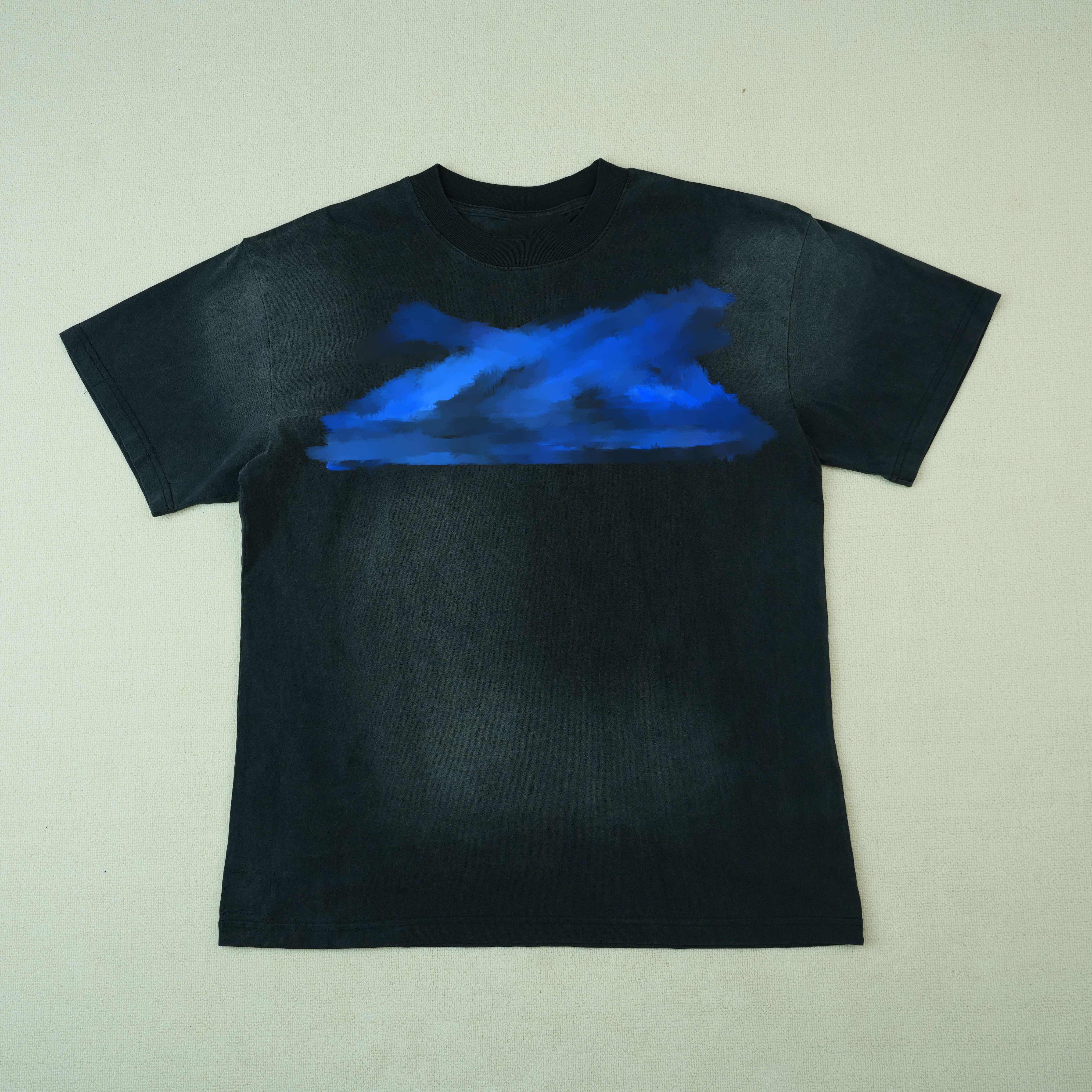 thumbnail for Monogram print short-sleeved summer fashion street hip-hop loose top