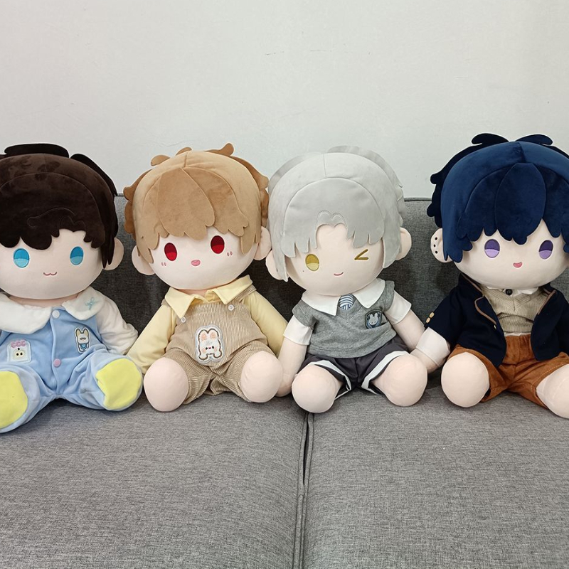 未定事件簿周边原创夏彦莫弈陆景和左然40cm棉花娃娃一番赏坐姿