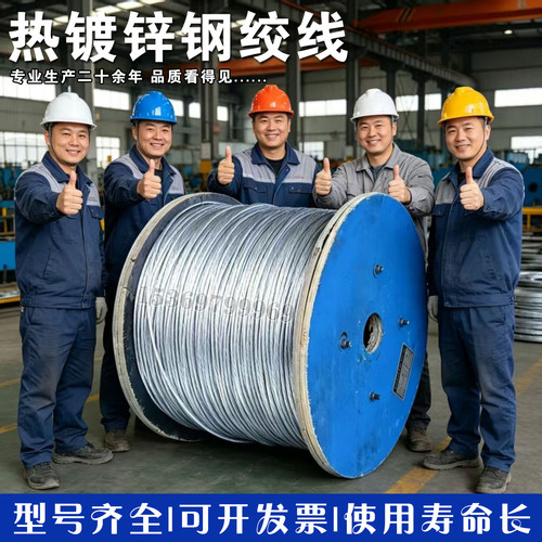 热镀锌钢绞线农业大棚葡萄架火龙果鱼塘虾塘拉线通信电力架空拉线