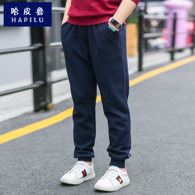 男童裤子秋装2021新款长裤加绒休闲保暖大童运动裤12儿童15岁宽松