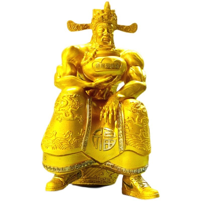 创意肌肉财神爷手办模型小摆件潮玩雕像工艺术品手办开业铺送礼物