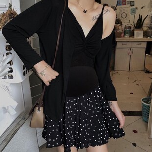 外穿辣妈波点荷叶百褶a字托腹雪纺孕妇短裙裤 孕妇半身裙夏g季 薄款