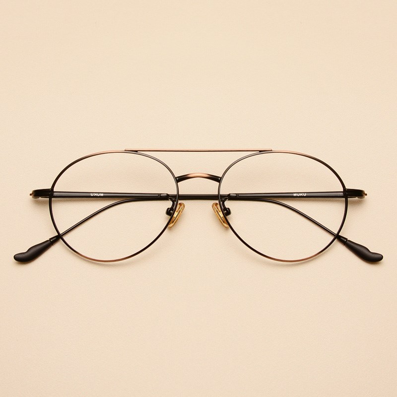 复古金属细框眼镜架 男女新款圆形细腿眼镜框 配近视Y眼镜配防蓝