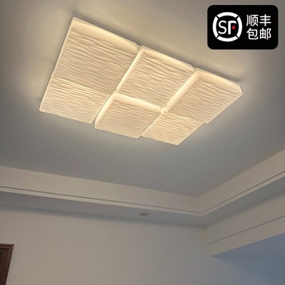 2025年新款客厅吸顶灯现代简约大气奶油风led主灯全光谱护眼灯具