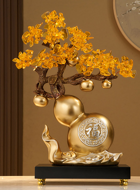 葫芦摆件客厅招财发财树玄关装饰办D公室开业礼物搬家乔迁新居礼