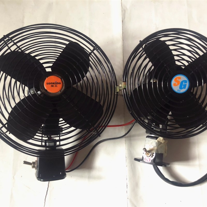 铲车工程车货车叉车车载金属铁风扇L12V24V电风扇
