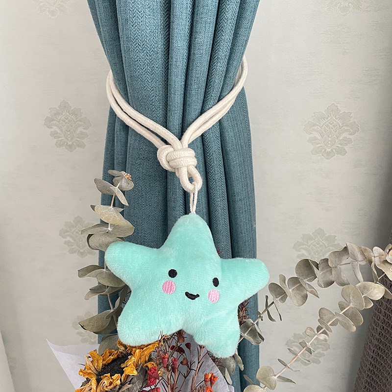 绒布窗帘绑带一对装创意简约现代手工绳子M扎束带扣环白纱帘收拢