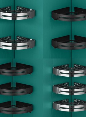 2022新品 304不锈钢浴室三角D架黑色免打孔转角架卫生间角落收纳