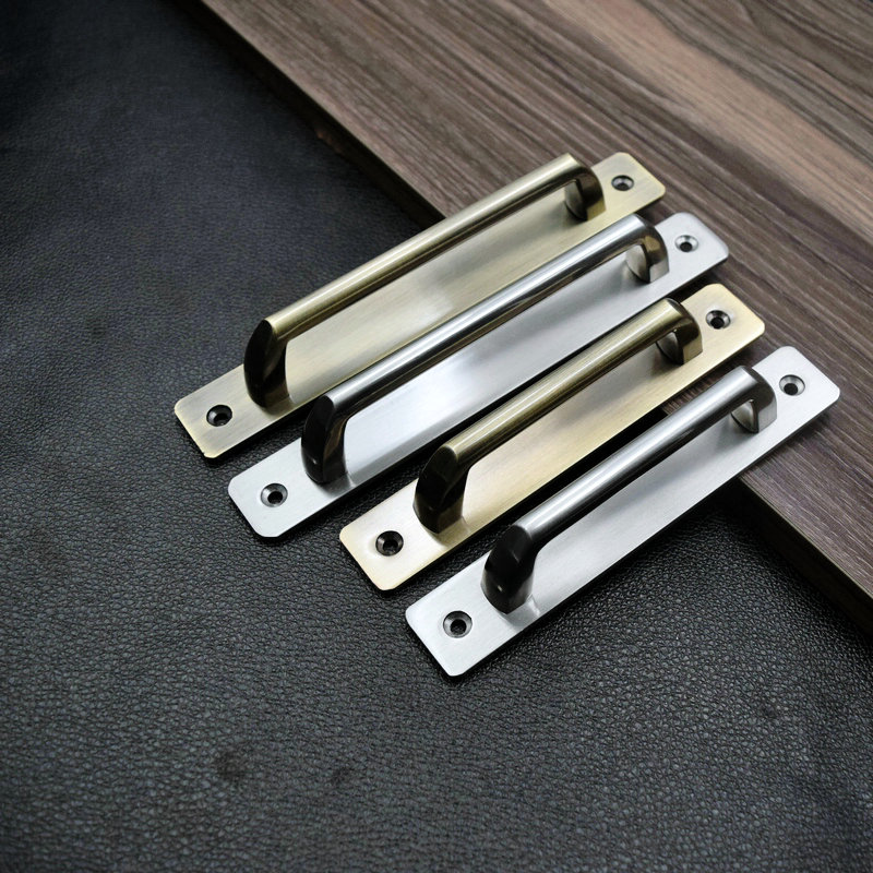 不锈钢防火门明装拉手 阳台移门通道门K柜门 免打孔卫生间把手