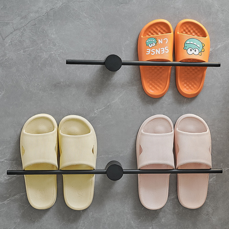 浴室拖鞋架免打孔卫生间鞋子置物架不锈钢收纳厕所壁挂拖鞋沥水架