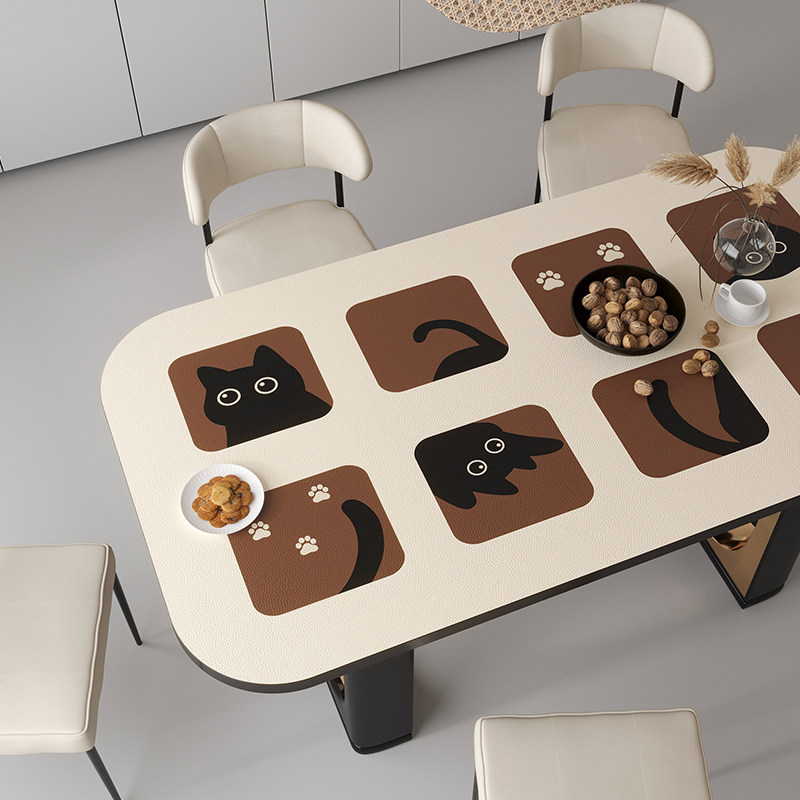 餐桌垫奶油风茶几书桌防烫耐脏隔热垫子PVC防水防油免洗可擦桌布,居家布艺,桌布,淘宝优惠券,粉丝福利购,淘宝优惠卷