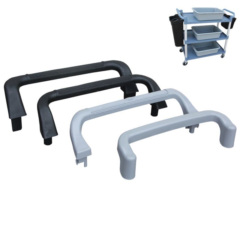 酒店餐盘收集车推手拉手三层塑料餐车扶手配件防滑大小号餐车把手