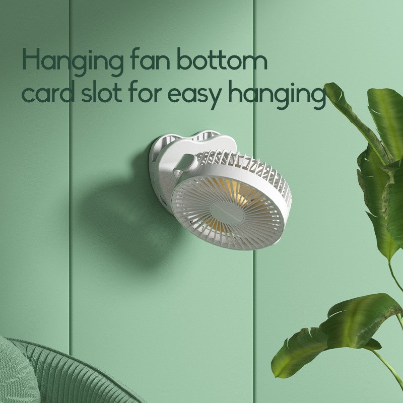 2024新款桌面无线家s用风扇厨房卫生间宿舍壁挂小风扇充电户