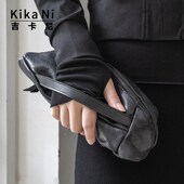 吉卡尼 潮男个性 手包手工真皮手抓包拼接手拿钱包收纳小手包便捷