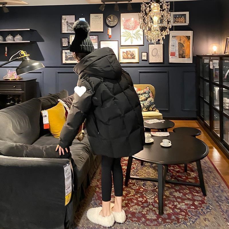高货羽绒棉e服女2024新款韩版宽松龟背廓形加厚冬季中长款面包服