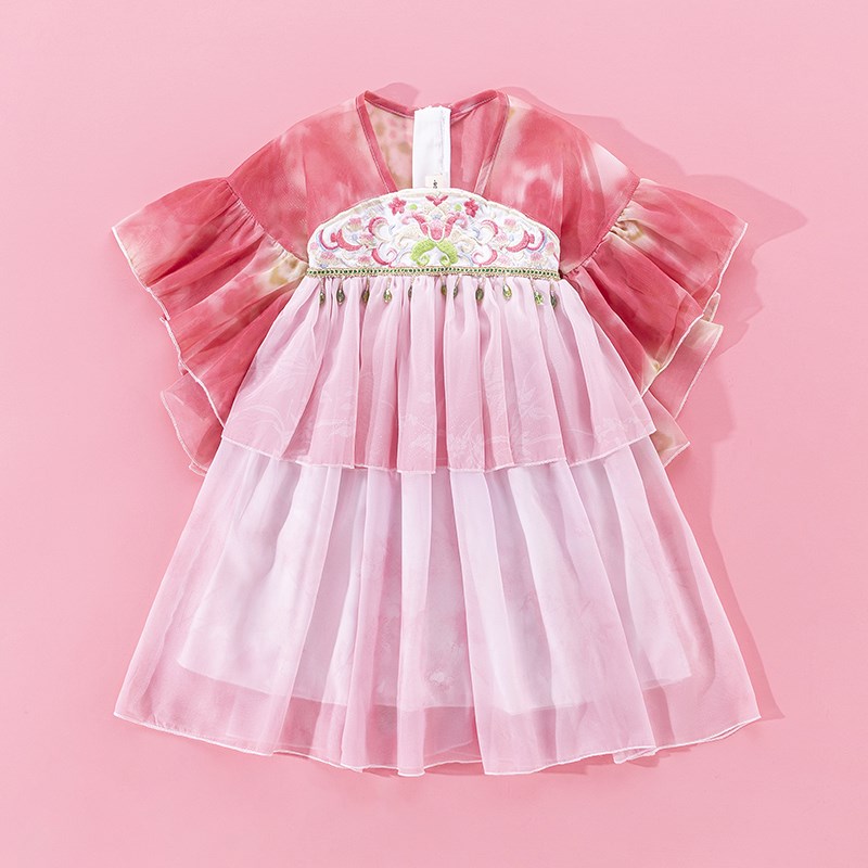 女童汉服夏季女宝宝中国风古装2025新款夏装连衣裙小女孩唐装超仙