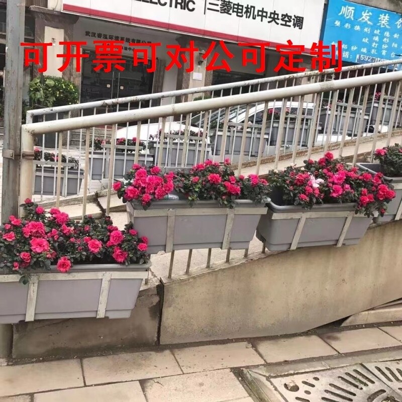 厂家直销马路室外花箱长方形高架花盆