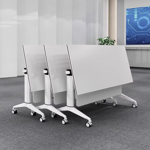 可移动办公桌培训桌椅组合培训桌折叠会议桌课桌长条桌拼接带轮桌