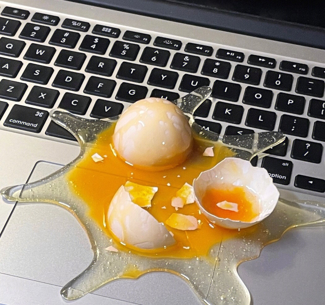 碎鸡蛋手机支架打碎的鸡蛋摔破的鸡蛋打翻的珍珠奶茶恶搞整人玩具