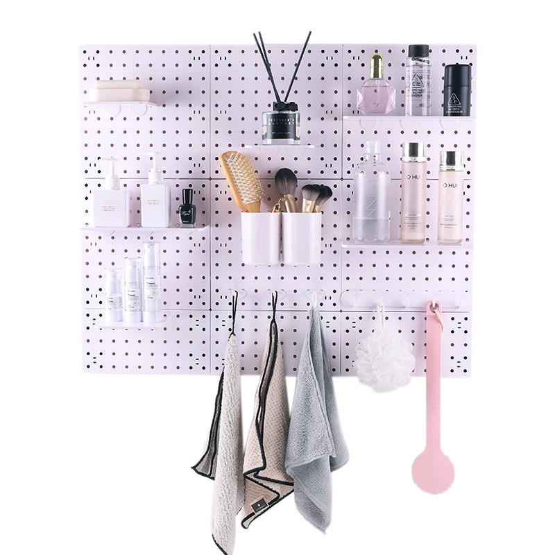 热销洞洞板置物架客厅厨房卧室壁挂墙上自由拼接收纳整理