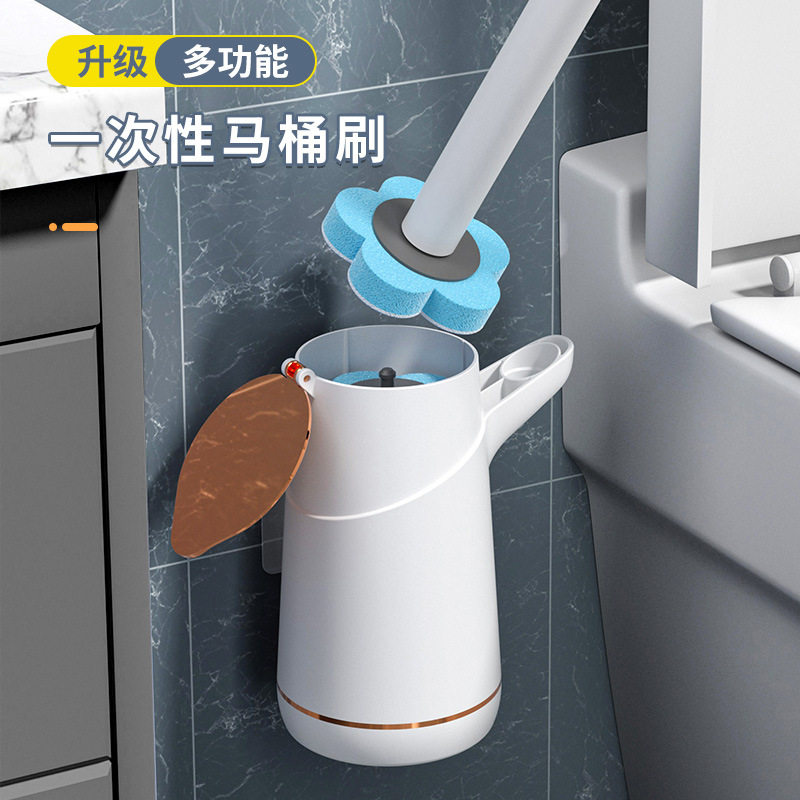 一次性马桶刷多角度厕所刷子清洁刷免打孔壁挂擦马桶刷多功能刷子